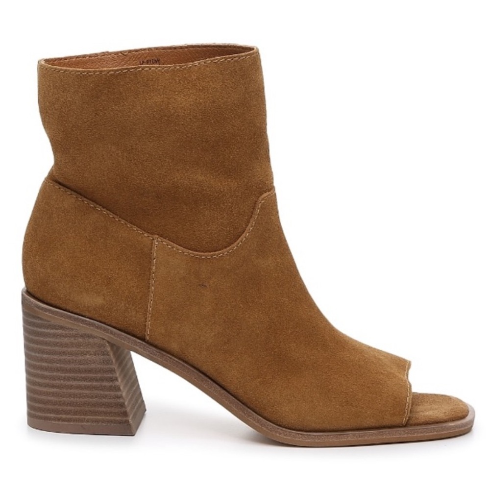 Lucky Brand Ryemi Peep Toe Ankle Boot, Women's Size 7.5 M, Brown NEW‎ MSRP $130